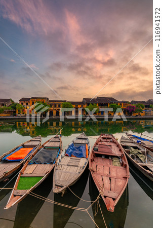 Hoi An ancient town riverfront in Quang Nam Province of Vietnam Hoi An ancient town riverfront in Quang Nam Province of Vietnam 116941572