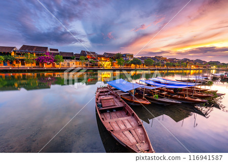 Hoi An ancient town riverfront in Quang Nam Province of Vietnam Hoi An ancient town riverfront in Quang Nam Province of Vietnam 116941587