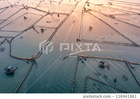 Aerial view of Chuon Lagoon,Thua Thien Hue, Vietnam 116941861