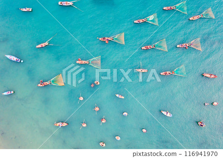 Aerial view of My Khe Beach - Top 6 beautiful beach in the World By Forbes Magazine. Aerial view of My Khe Beach - Top 6 beautiful beach in the World By Forbes Magazine. 116941970