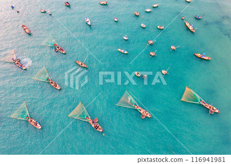 Aerial view of My Khe Beach - Top 6 beautiful beach in the World By Forbes Magazine. Aerial view of My Khe Beach - Top 6 beautiful beach in the World By Forbes Magazine. 116941981