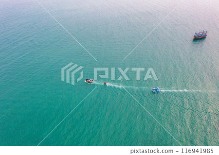 Aerial view of My Khe Beach - Top 6 beautiful beach in the World By Forbes Magazine. 116941985