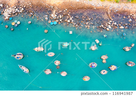 Aerial view of My Khe Beach - Top 6 beautiful beach in the World By Forbes Magazine. Aerial view of My Khe Beach - Top 6 beautiful beach in the World By Forbes Magazine. 116941987
