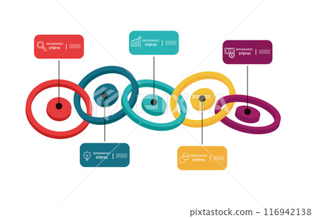 infographics timeline business workflow report background with business icon 5 steps infographics timeline business workflow report background with business icon 5 steps 116942138
