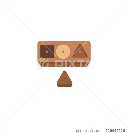 Montessori wooden shape sorter vector illustration 116942226