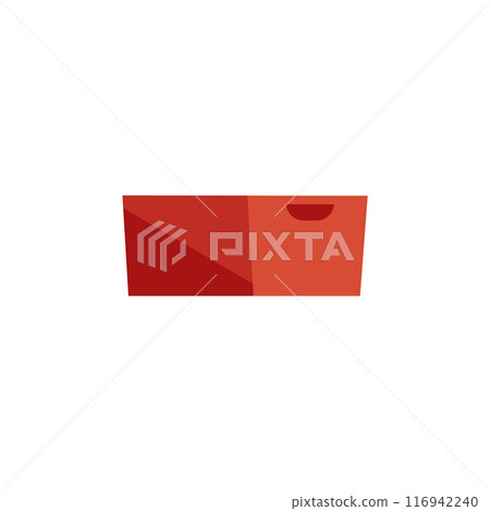 Vector illustration of an empty box in flat style on an isolated background. 116942240