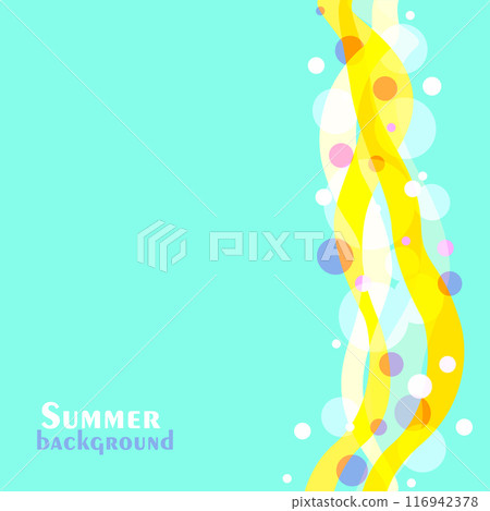 Wavy lines and dots background. Abstract design element for poster or banner. Colorful vector illustration Wavy lines and dots background. Abstract design element for poster or banner. Colorful vector illustration 116942378