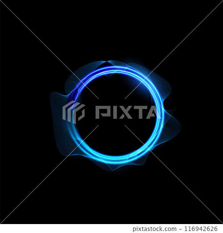 Neon circle frame vector illustration Neon circle frame vector illustration 116942626