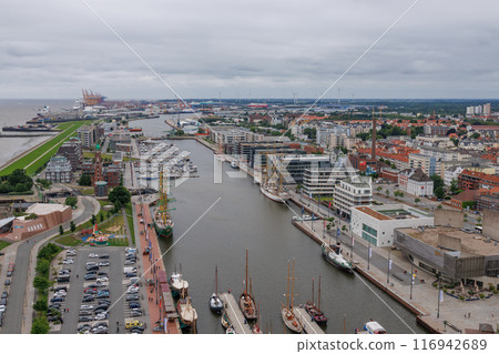 Bremerhaven at the weser river Bremerhaven at the weser river 116942689