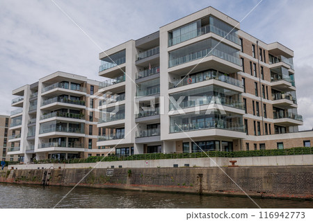 Bremerhaven at the weser river 116942773