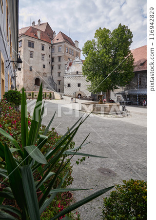 Cesky Krumlov castle, major tourist destination in south Bohemia region of Czech Republic Cesky Krumlov castle, major tourist destination in south Bohemia region of Czech Republic 116942829