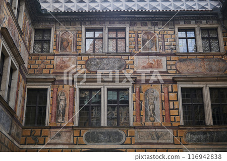 Cesky Krumlov castle, major tourist destination in south Bohemia region of Czech Republic Cesky Krumlov castle, major tourist destination in south Bohemia region of Czech Republic 116942838