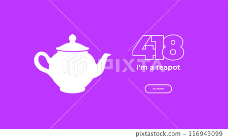 418 I'm a teapot error. Vector layout web template 116943099