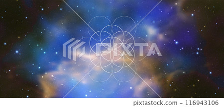 Mystical sacred geometry vector symbol. Spirituality, harmony 116943106