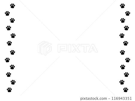 貓足跡框架簡單黑色 116943351