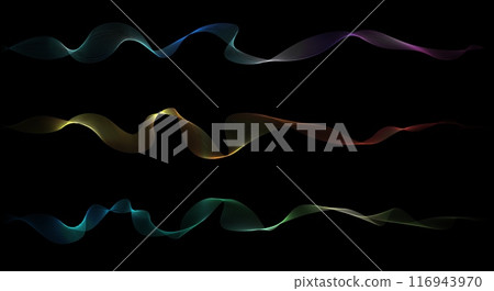 Digital equalizer sound wave set Digital equalizer sound wave set 116943970