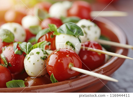 Caprese Skewers With Basil Caprese Skewers With Basil 116944411