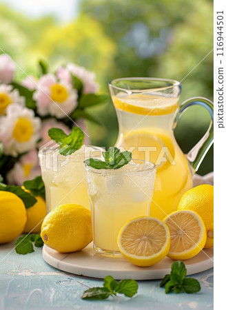Lemonade With Mint and Lemons 116944501