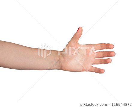A hand showcasing an elegant gesture of holding an invisible object or bottle, displayed in both A hand showcasing an elegant gesture of holding an invisible object or bottle, displayed in both 116944872
