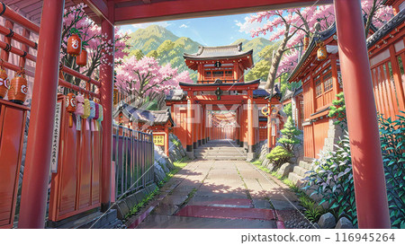 Tales of the Mystical Cherry Blossoms - Petals dancing in the spring breeze and the echoes of the ancient capital 116945264