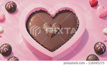 Valentine chocolate cake 116945273