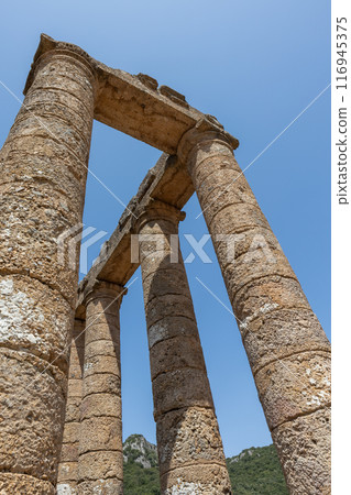 Ancient Roman Temple Ruins in Sardinia 116945375