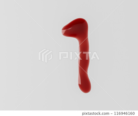 Digits made of red bloody liquid 116946160