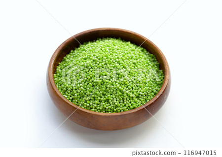 Small tapioca pearls, pandan sago seeds Small tapioca pearls, pandan sago seeds 116947015
