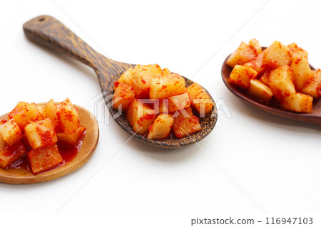 Daikon Kimchi. Tasty and spicy Daikon Kimchi. Tasty and spicy 116947103