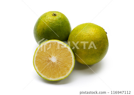 Citrus sinensis, sweet orange fruit on white background Citrus sinensis, sweet orange fruit on white background 116947112
