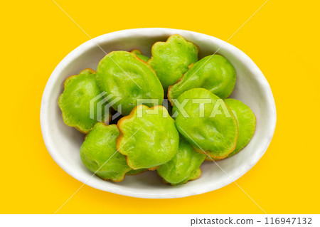 Kanom Krok Singapore, Pandans hot cake. Thai dessert 116947132