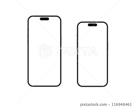 智慧型手機插圖集（螢幕透明） 116948461