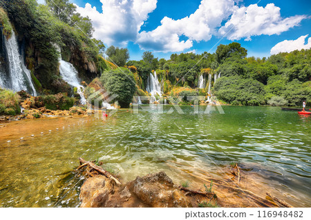 Kravice waterfalls in the National Park of Bosnia and Herzegovina. 116948482