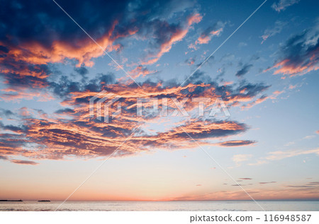 Beautiful sunrise sky Hitachi City, Ibaraki Prefecture 116948587