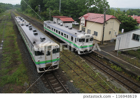 Hakodate Main Line Komagatake Station Local Train Kiha 40 116948619
