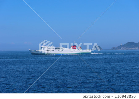 Ferry going through the Bungo Channel Ferry going through the Bungo Channel 116948856