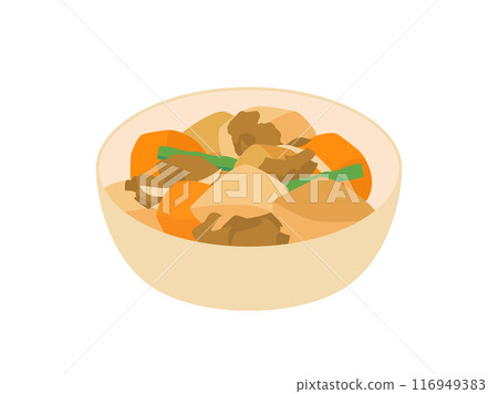 Illustration of Nikujaga (meat and potatoes) - Large serving version 116949383