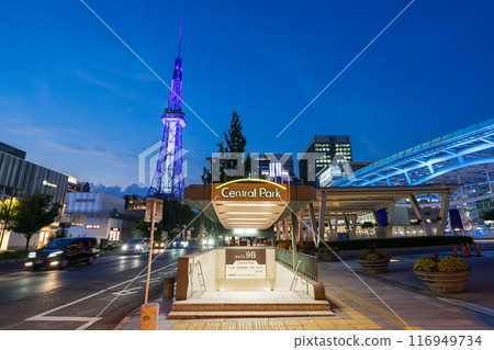 Nagoya City Naka Ward, Sakae Central Park Nagoya Municipal Subway Sakae Station Entrance Meitetsu Sakaemachi Station 9B Night view Nagoya City Naka Ward, Sakae Central Park Nagoya Municipal Subway Sakae Station Entrance Meitetsu Sakaemachi Station 9B Night view 116949734