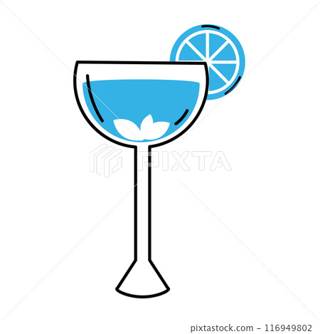 Cocktail icon colored sketch Vector 116949802
