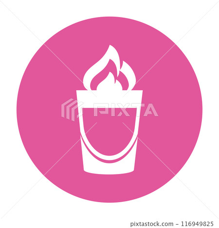 Pink cocktail icon sticker Vector Pink cocktail icon sticker Vector 116949825