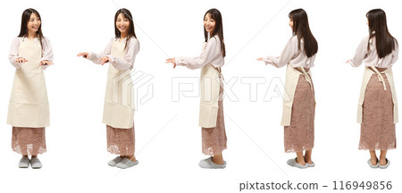 拖鞋圍裙媽媽媽媽女人全身人物剪影素材 116949856