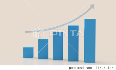 The  chart for Business concept 3d rendering. 116950127