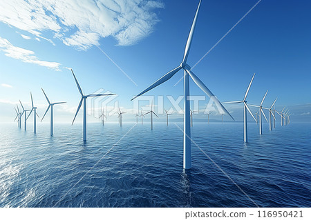 Offshore wind power generation, natural energy, ESG Offshore wind power generation, natural energy, ESG 116950421