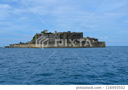 Gunkanjima Hashima Coal Mine, Northeast side, Buildings 70 and 71, Buildings 65, 68, and 69, Nagasaki City 116950502