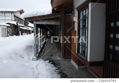冬天的小見世街景_青森縣 冬天的小見世街景_青森縣 116950793