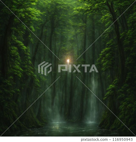 神秘的瀑布 116950943