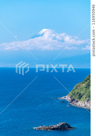戀人岬，俯瞰富士山和駿河灣，欣賞西伊豆海上日落的壯麗景色 116950946
