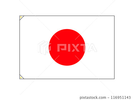 Japanese flag with eyelets 116951143
