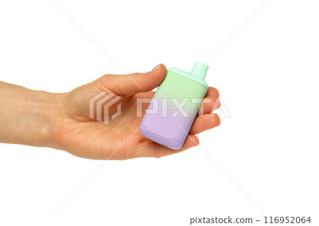 PNG, Electronic cigarette in hand, isolated on white background PNG, Electronic cigarette in hand, isolated on white background 116952064