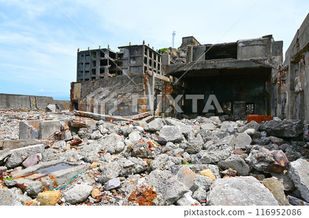 Gunkanjima Hashima Coal Mine General Office Site Ruins Nagasaki City 116952086